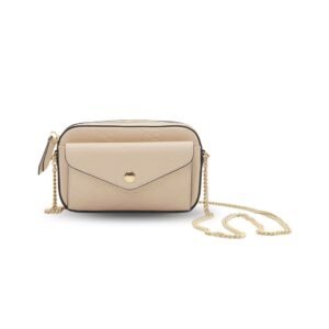Gucci GG Super Mini Beige Gold Tone Chain Strap
