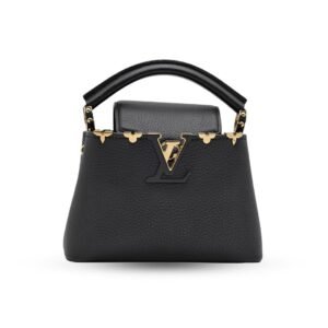 Louis Vuitton Capucines Black Taurillon Leather Gold Tone Hardware