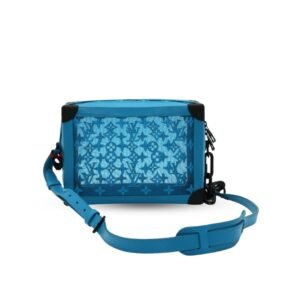 Louis Vuitton Soft Trunk Bag in Turquiose Mesh and Leather