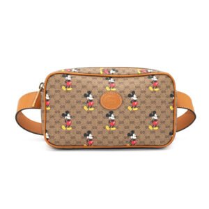 Gucci X Disney GG Supreme Beige Coated Canvas Mickey Mouse Gold Hardware