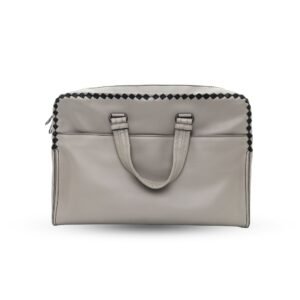 Bottega Veneta Intrecciato Leather Business Bag Grey