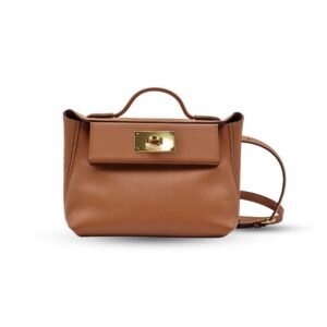 Hermes 24/24 Mini Gold Evercolor Calfskin Leather Gold Hardware