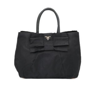 Black Tessuto Nylon and Sequin Polka Dot 2005 Re-Edition Shoulder Bag