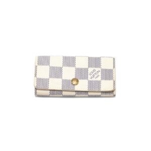 Louis Vuitton B- Damier Azur Canvas Multicles 4 Key Ring Holder